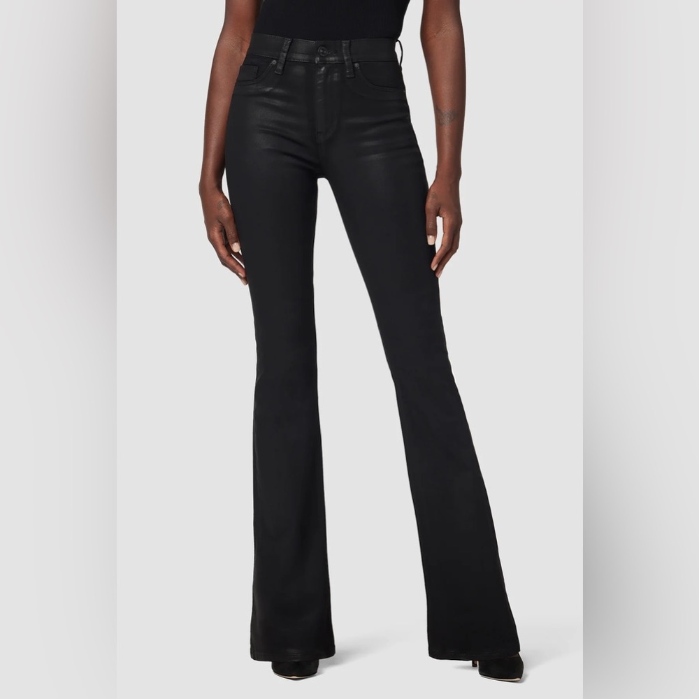 Hudson Barbara High Rise Bootcut Jean noir coated